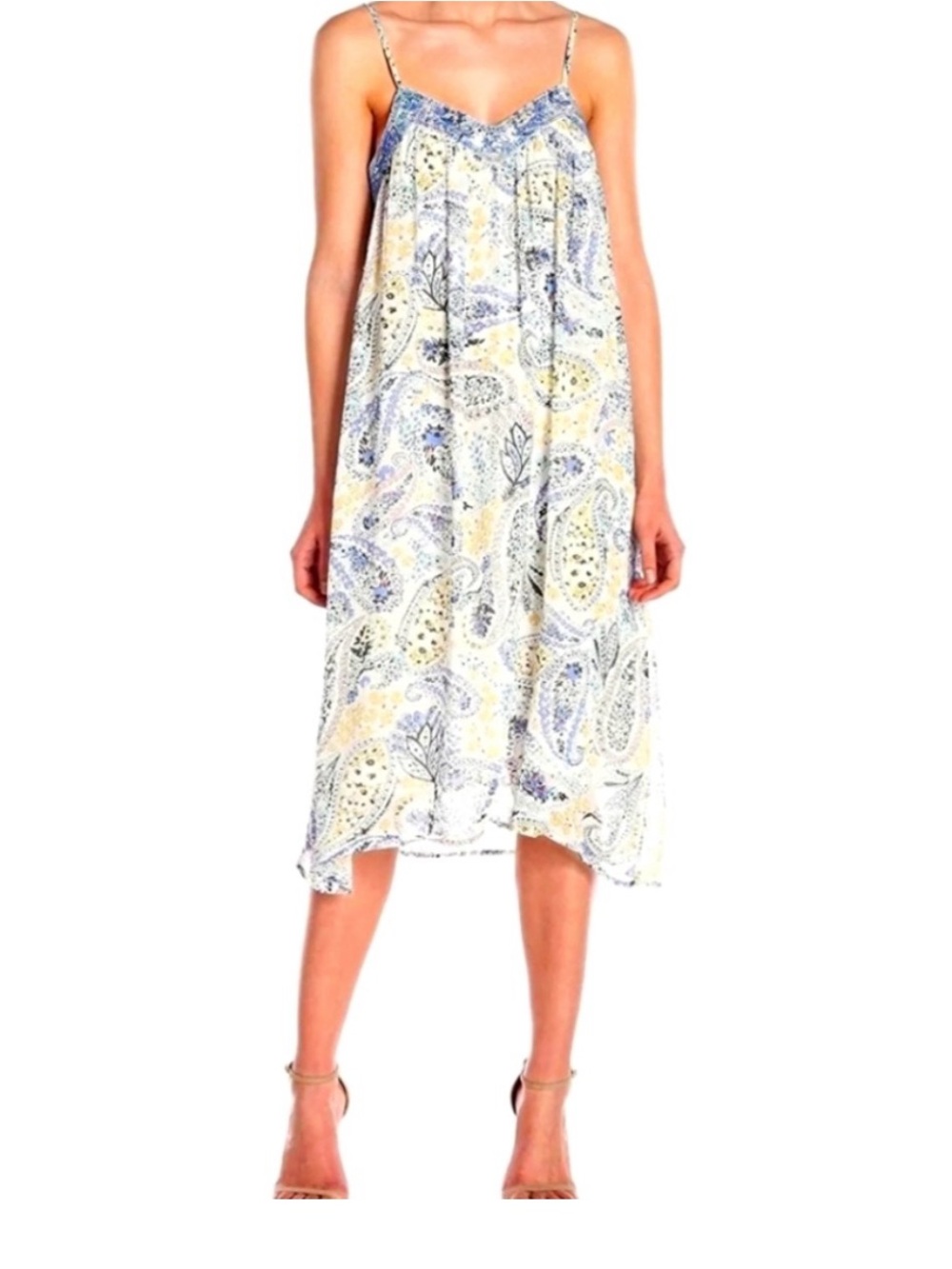 Lucky Brand Spaghetti Strap Paisley Midi Dress